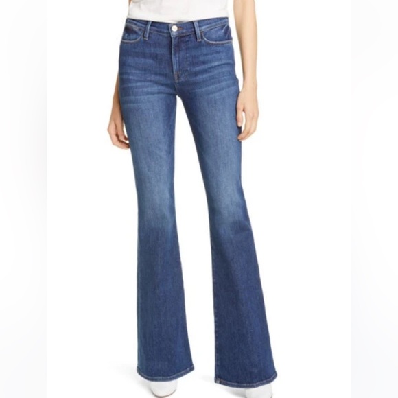 Frame Le High Waist Flare Jeans Size 25 - Picture 1 of 11